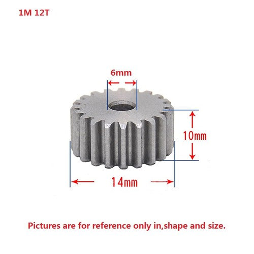1 Mod 12T-150T Spur Gear 45# Steel Thickness 10mm Motor Pinion Transmission Gear