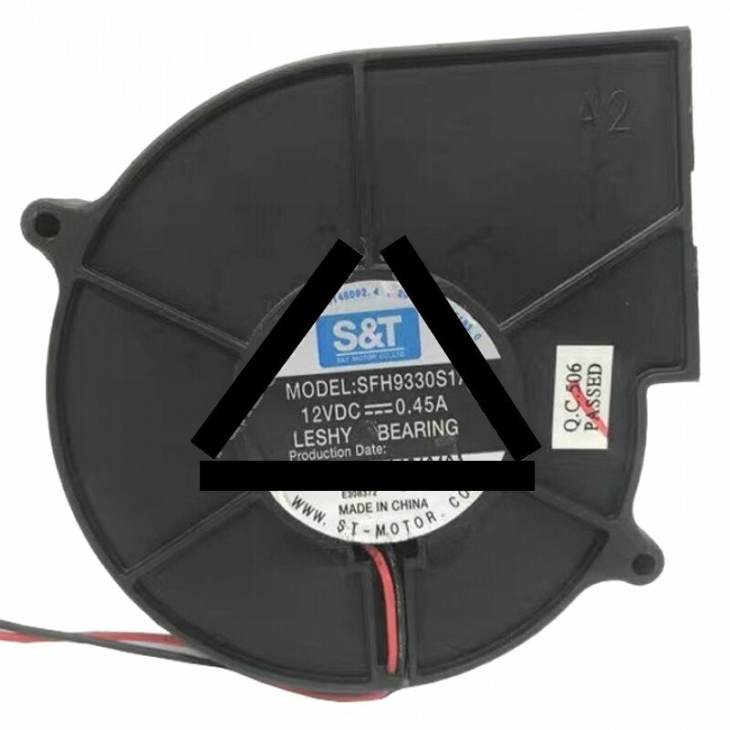 S&amp;T SFH9330S1A DC 12V 0.45A 2 Wires 9330 Blower Cooling Fan