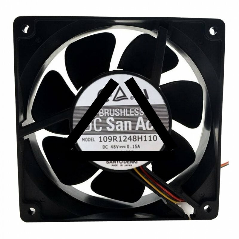 San Ace Sanyo Denki 109R1248H110 DC 48V 0.15A 3 Wires Axial Cooling Fan
