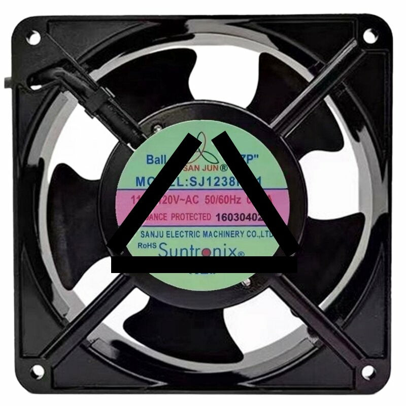 SAN JUN SJ1238HA1 AC 110V-120V 0.27A Impedance Protected Cooling Fan