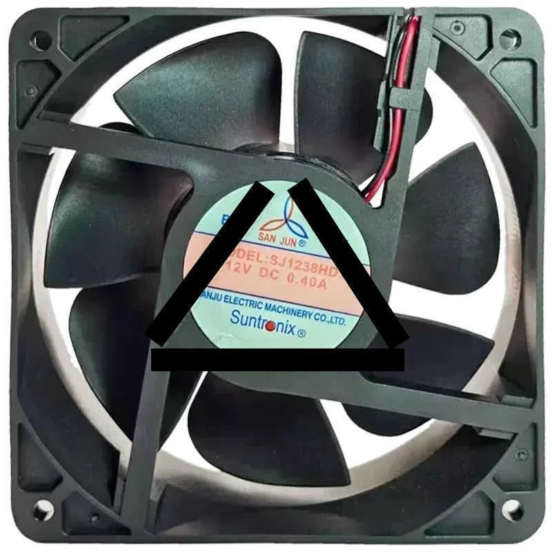 SAN JUN SJ1238HD1 DC 12V 0.40A 2 Wires Ball Bearing Cooling Fan