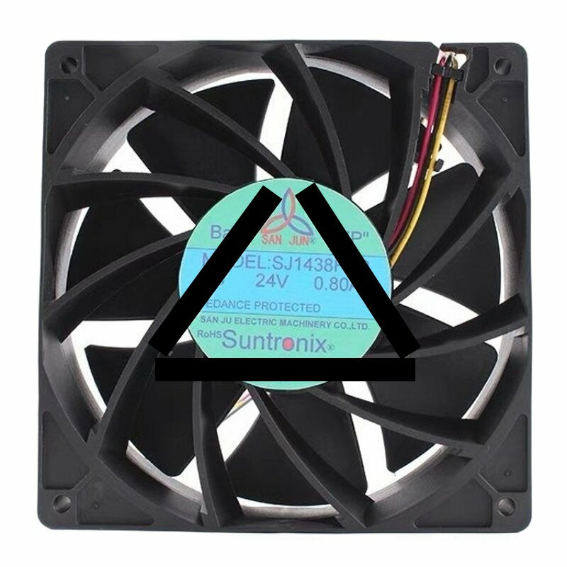 SAN JUN SJ1438HD2 DC 24V 0.80A 14038 Axial Ball Bearing Cooling Fan