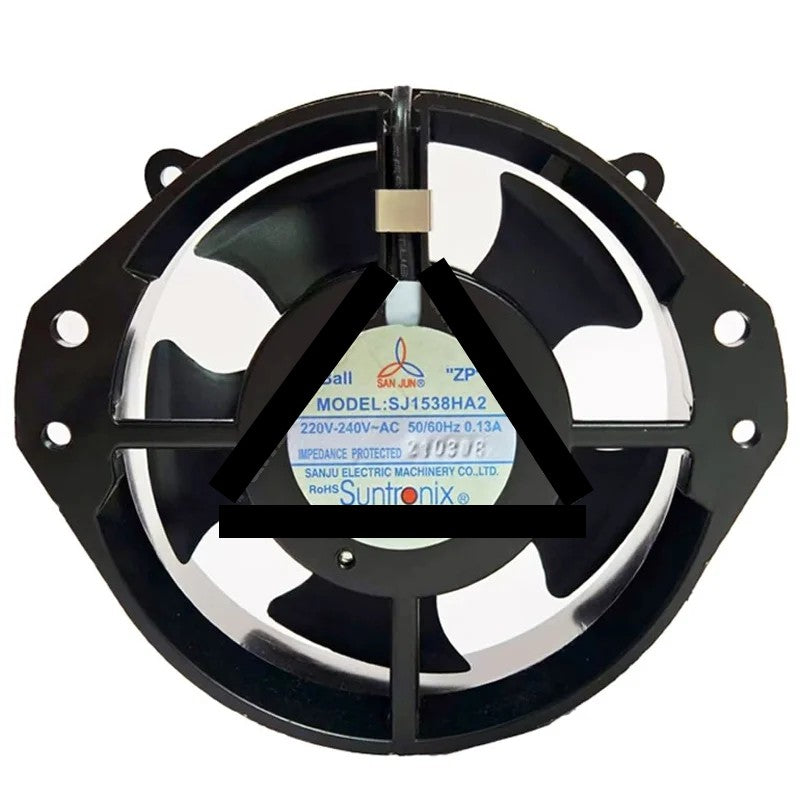 SAN JUN SJ1538HA2 220V-240V 0.13A Impedance Protected Cooling Fan