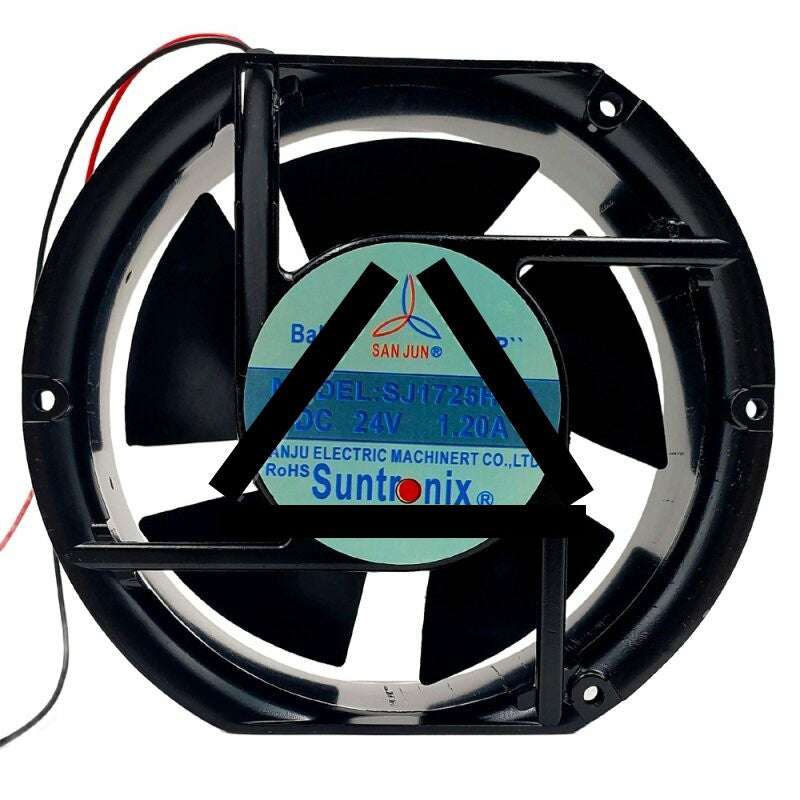SAN JUN SJ1725HD2 DC 24V 1.20A 2 Wires 17251 Axial Cooling Fan