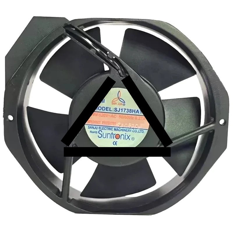 SAN JUN SJ1738HA1 110V-120V 0.27A 2 Wires Impedance Protected Cooling Fan