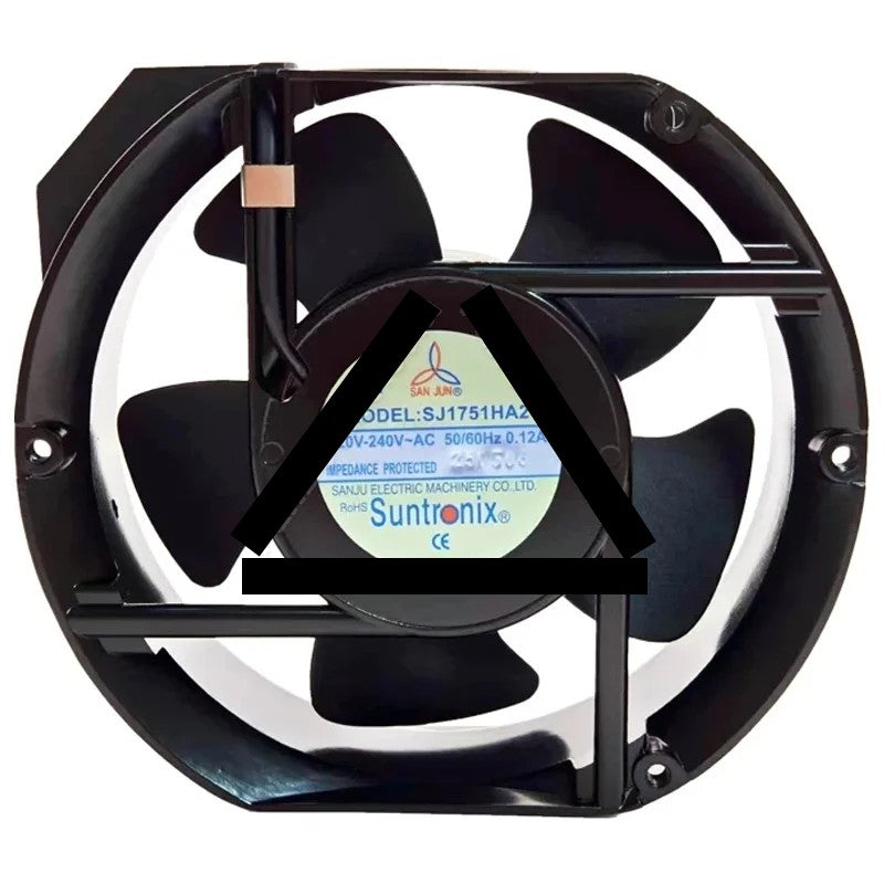 SAN JUN SJ1751HA2 220-240V 0.12A 2 Wires Impedance Protected Cooling Fan