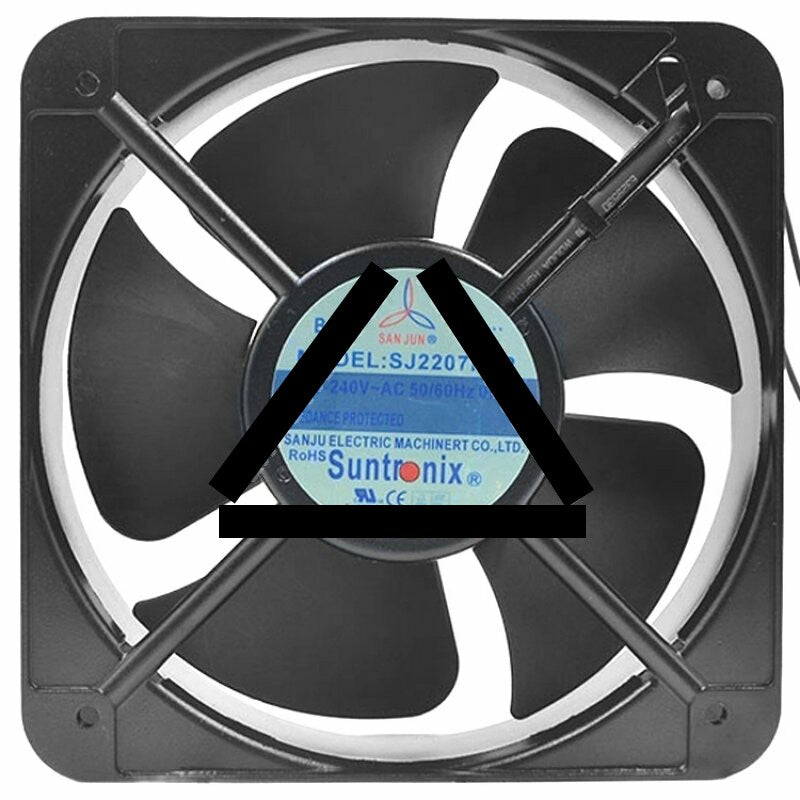 SAN JUN SJ2207HA2 AC 220V-240V 0.45A 2 Wires Axial Cooling Fan