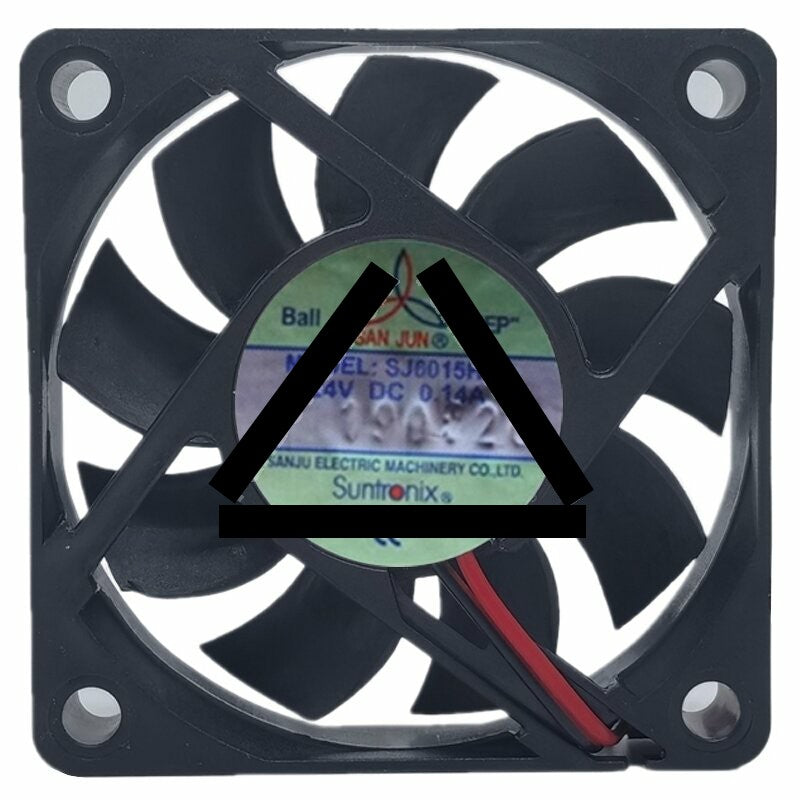 SAN JUN SJ6015HD2 DC 24V 0.14A 2 Wires Axial Cooling Fan
