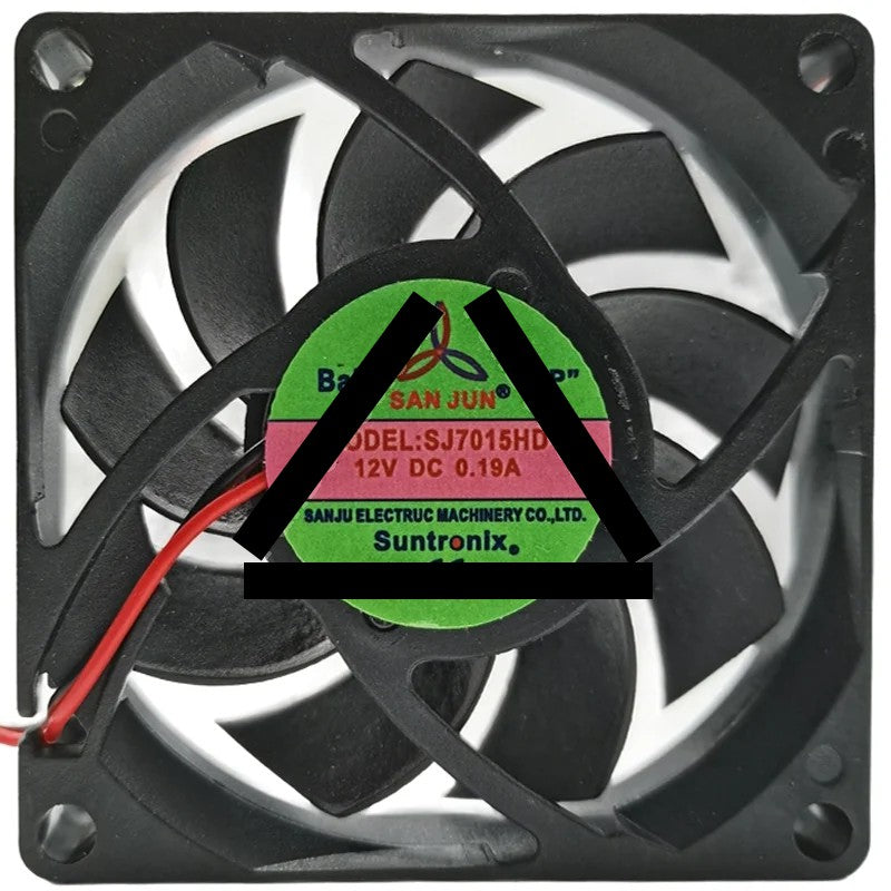 SAN JUN SJ7015HD1 12V 0.19A 2 Wires Axial Cooling Fan