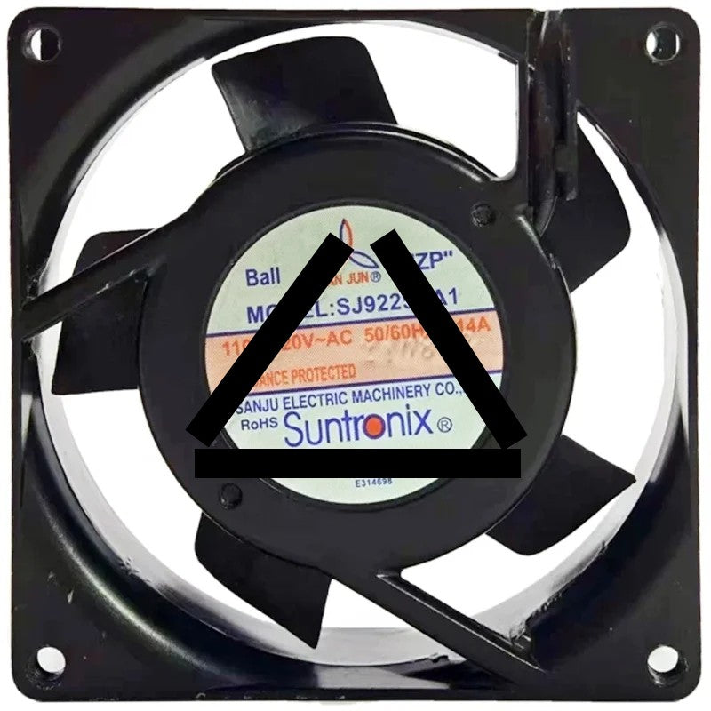 SAN JUN SJ9225HA1 110V-120V 0.14A 2 Wires Impedance Protected Cooling Fan