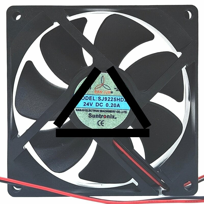 SAN JUN SJ9225HD2 DC 24V 0.20A 2 Wires Ball Bearing Axial Cooling Fan