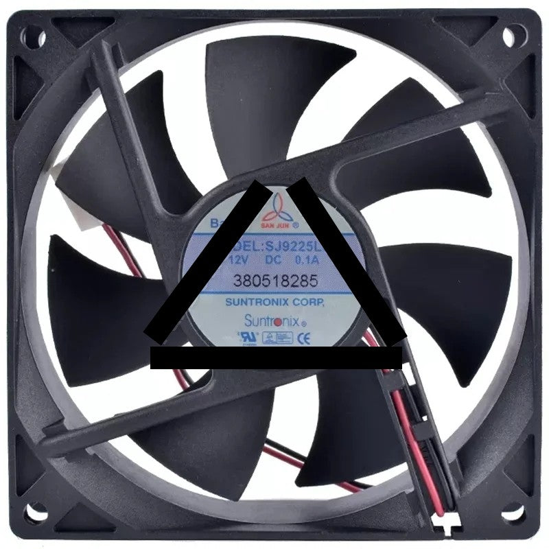 SAN JUN SJ9225LD1 DC 12V 0.1A 2 Wires Axial Cooling Fan