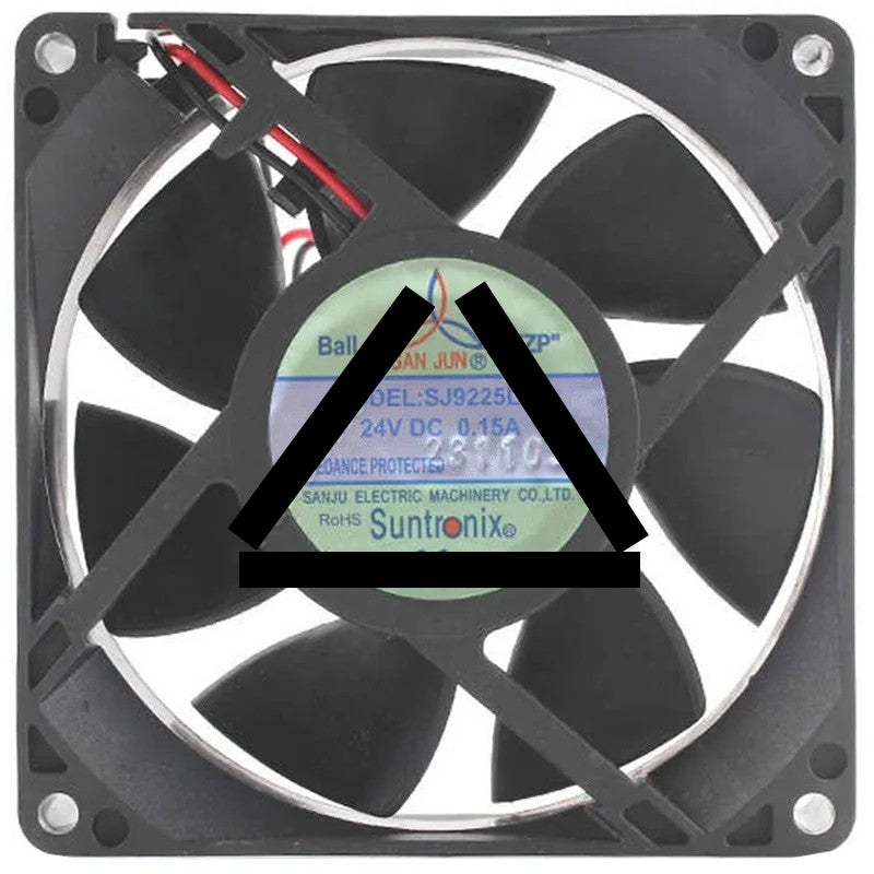 SAN JUN SJ9225LD2 DC 24V 0.15A 2 Wires Axial Cooling Fan