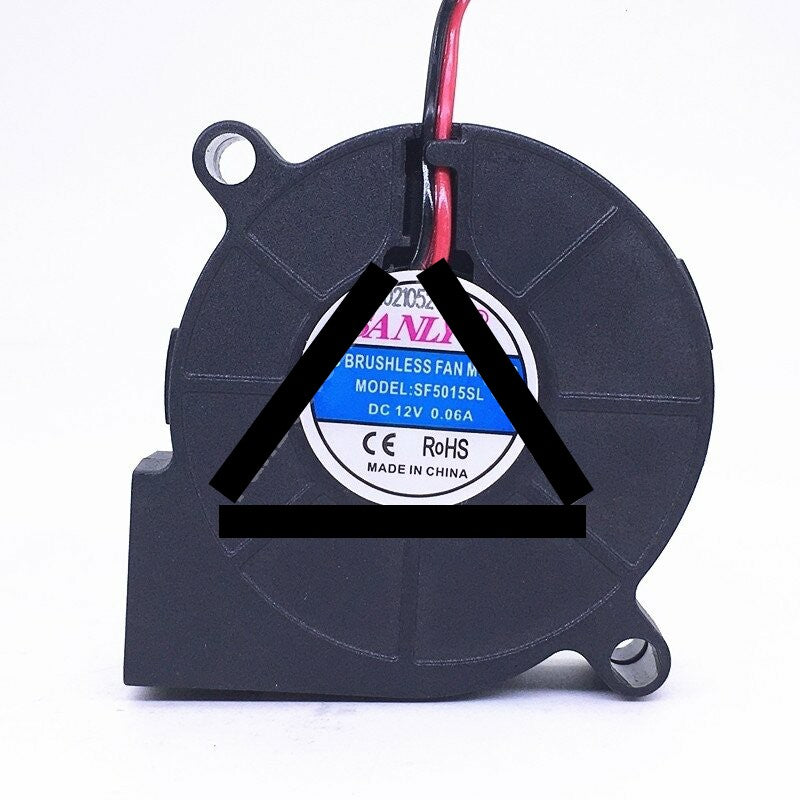 SANLY SF5015SL DC 12V 0.06A 2 Wires Blower Cooling Fan