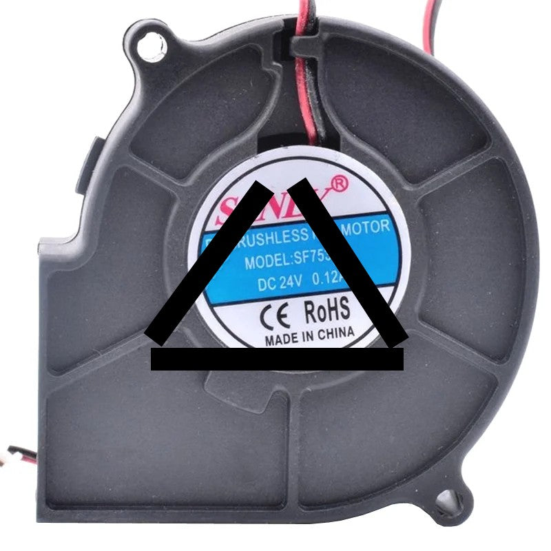 SANLY SF7530SL 24V 0.12A DC Brushless 2 Wires Blower Cooling Fan
