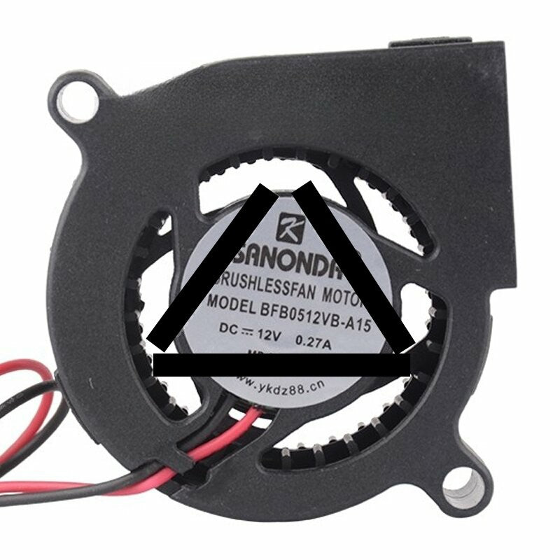SANONDA BFB5012VB-A15 DC 12V 0.27A 2 Wires Brushless Blower Cooling Fan