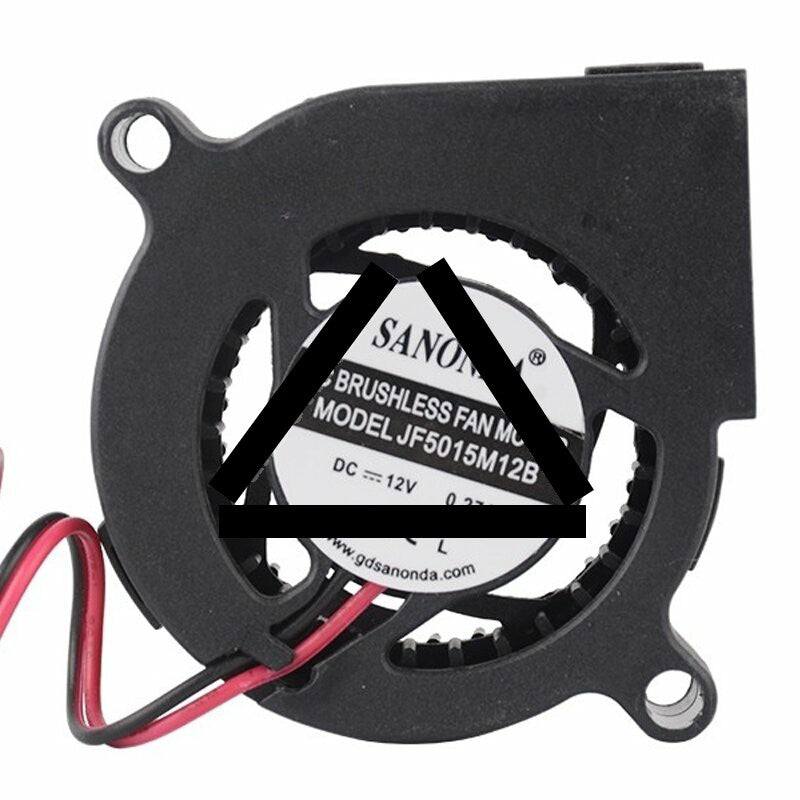 SANONDA JF5015M12B DC 12V 0.27A 2 Wires Brushless Blower Cooling Fan