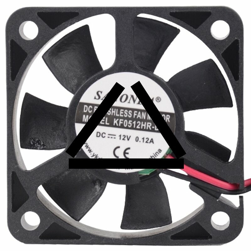 SANONDA KF0512HR-D10 DC 12V 0.12A 2 Wires Brushless Axial Cooling Fan