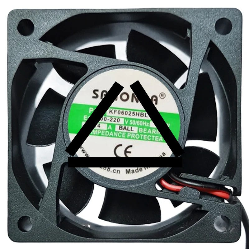 SANONDA KF06025HBL 100-220V 0.14A 5W 2 Wires Cooling Fan