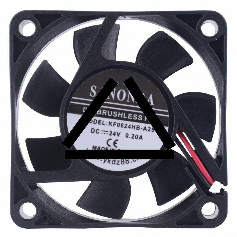 SANONDA KF0624HB-A25 DC 24V 0.20A 2 Wires Brushless Axial Cooling Fan