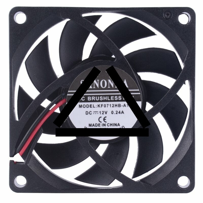 SANONDA KF0712HB-A15 DC 12V 0.24A 2 Wires Brushless Axial Cooling Fan
