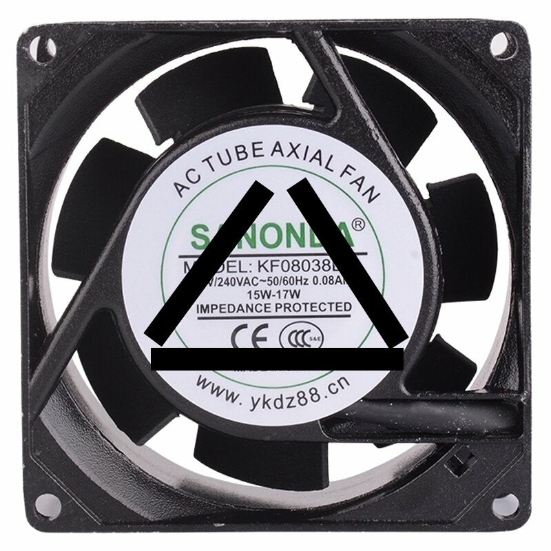 SANONDA KF08038LSL AC 220V/240V 0.08AMP 15W-17W Axial Cooling Fan