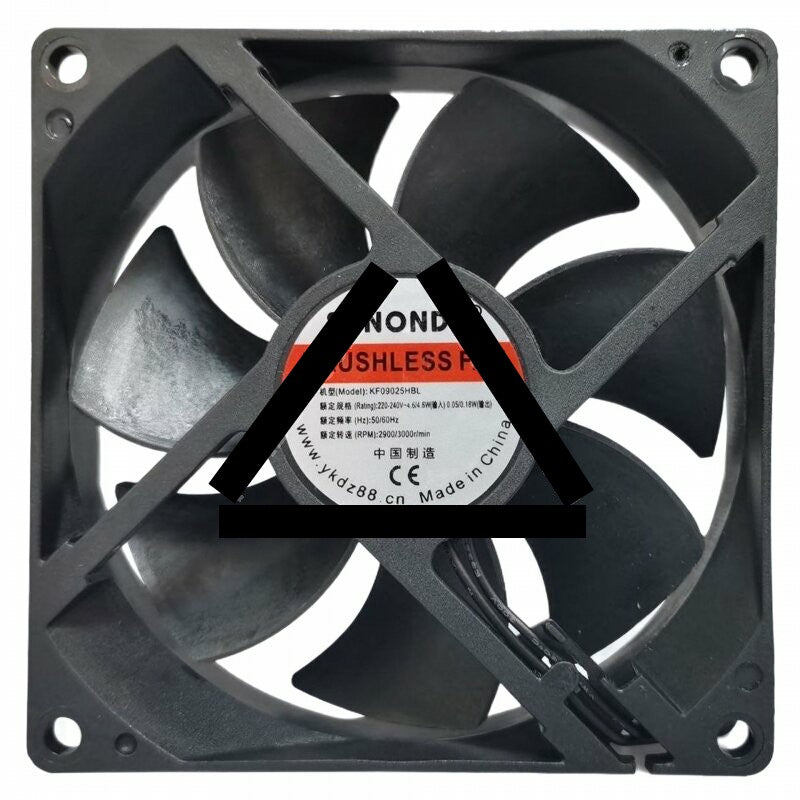 SANONDA KF09025HBL AC 220-240V 2 Wires Axial Cooling Fan