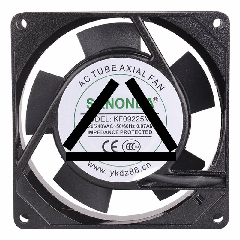 SANONDA KF09225MSL AC 220/240V 0.07AMP 2 Wires Axial Cooling Fan