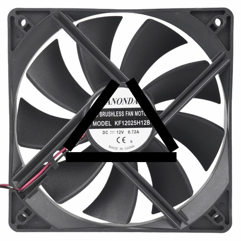 SANONDA KF12025H12B DC 12V 0.72A 2 Wires Brushless Axial Cooling Fan