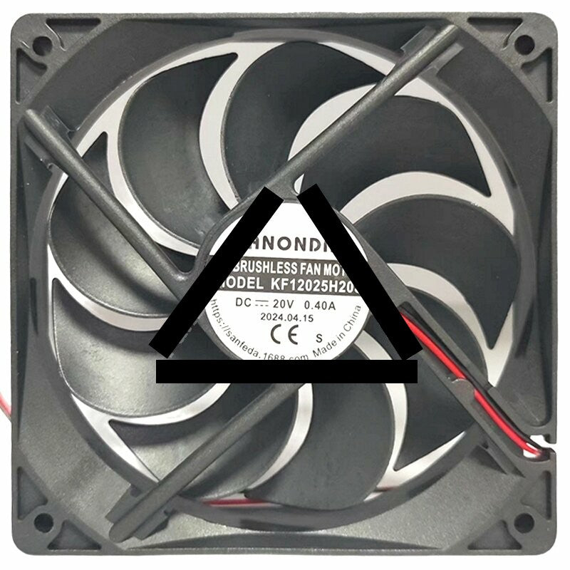 SANONDA KF12025H20S 20V 0.40A 2 Wires DC Brushless Axial Cooling Fan