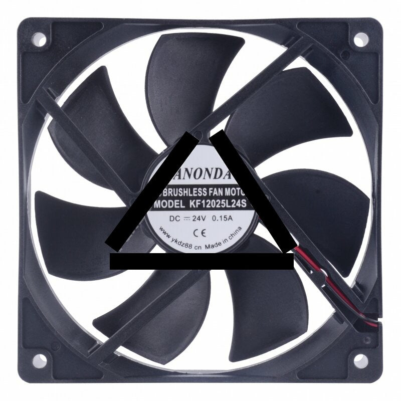 SANONDA KF12025L24S DC 24V 0.15A 2 Wires Brushless Axial Cooling Fan