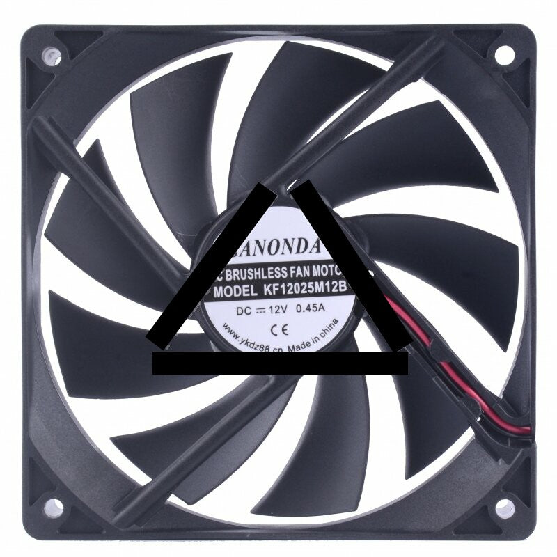 SANONDA KF12025M12B DC 12V 0.45A 2 Wires Brushless Axial Cooling Fan