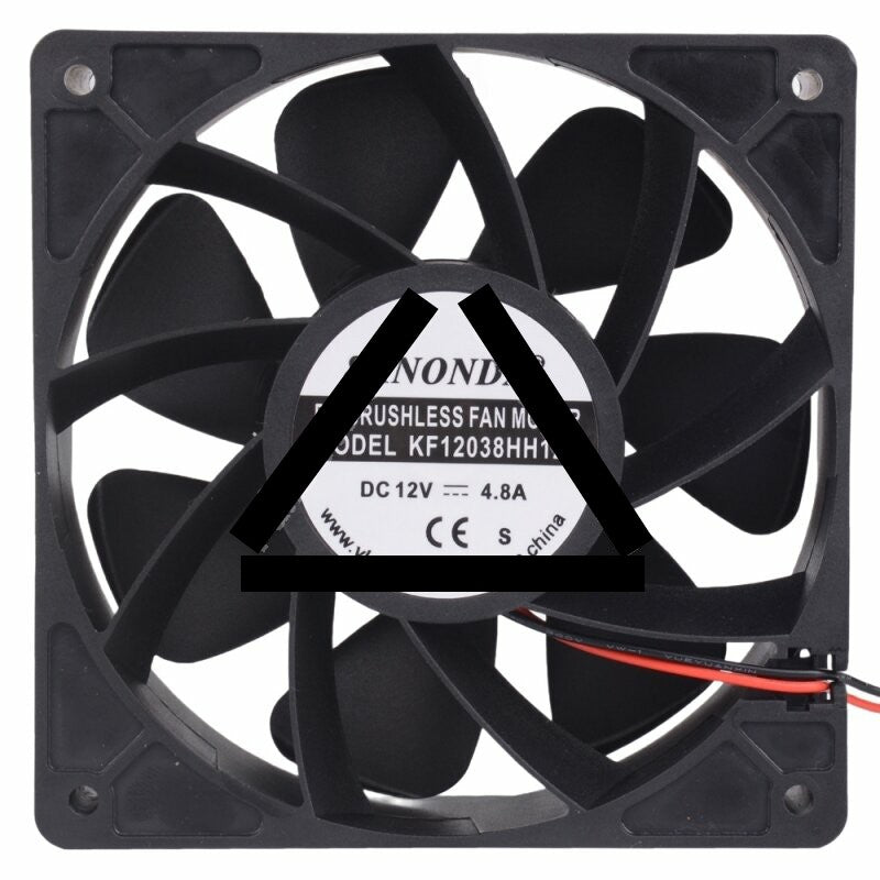 SANONDA KF12038HH12B DC 12V 4.8A 2 Wires Brushless Axial Cooling Fan