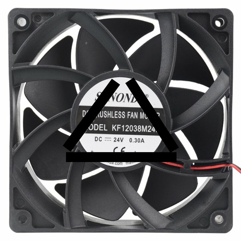 SANONDA KF12038M24B 24V 0.30A 2 Wires DC Brushless Axial Cooling Fan