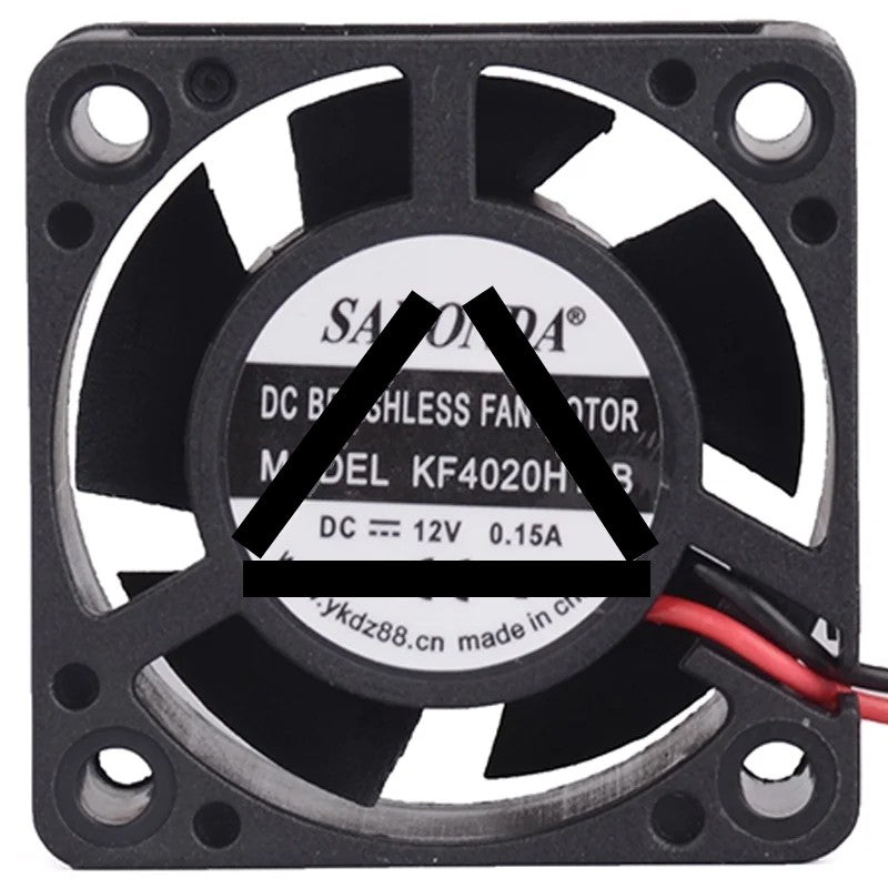 SANONDA KF4020H12B 12V 0.15A 2 Wires Axial Cooling Fan
