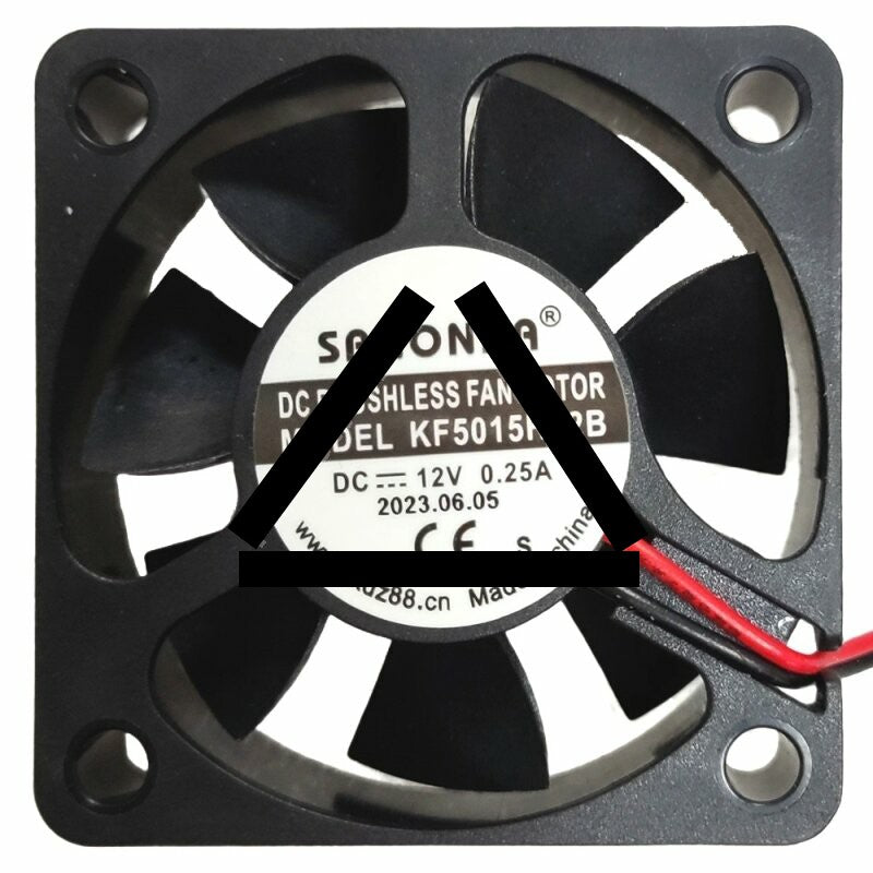 SANONDA KF5015H12B DC 12V 0.25A 2 Wires Brushless Axial Cooling Fan