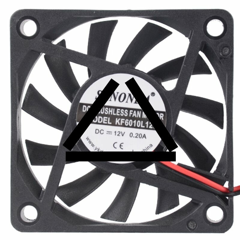 SANONDA KF6010L12S DC 12V 0.20A 2 Wires Brushless Axial Cooling Fan