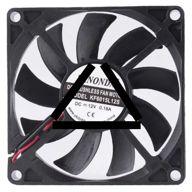 SANONDA KF6015L12S 12V 0.18A 2 Wires Axial Cooling Fan
