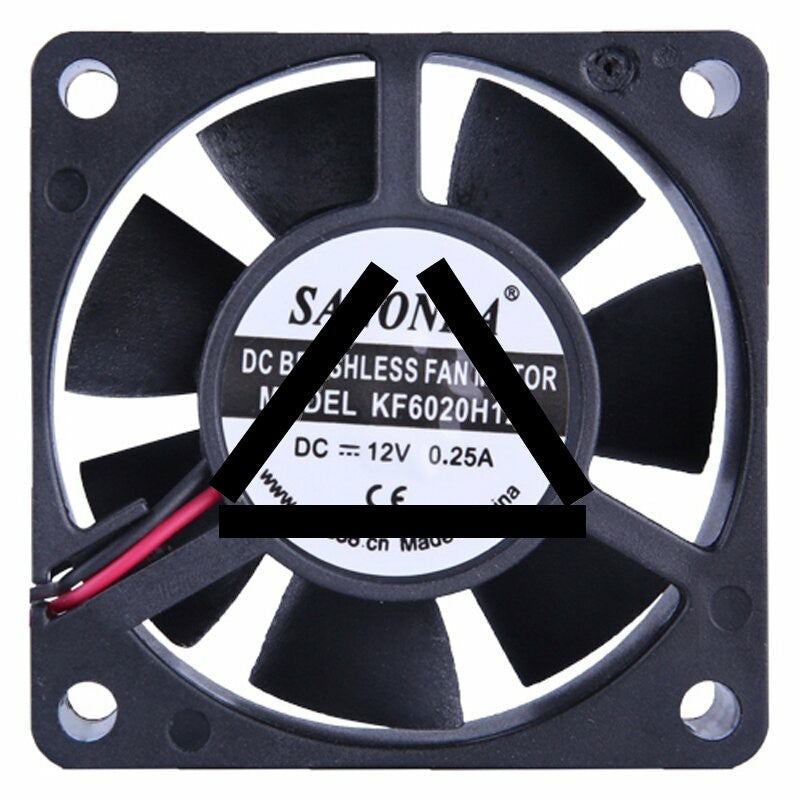 SANONDA KF6020H12S DC 12V 0.25A 2 Wires Axial Cooling Fan
