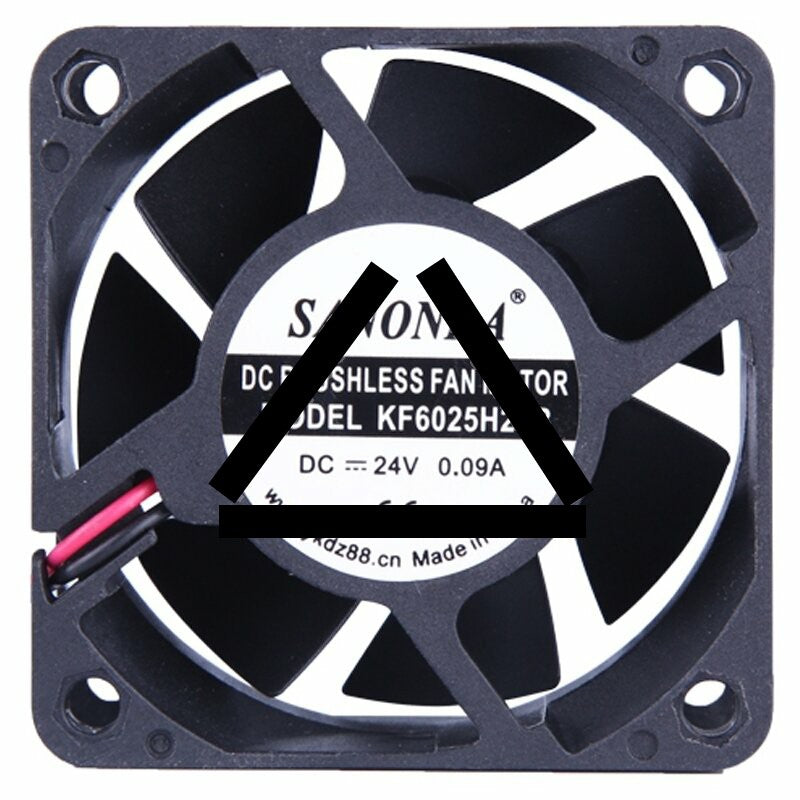 SANONDA KF6025H24B 24V 0.09A 2 Wires Axial Cooling Fan