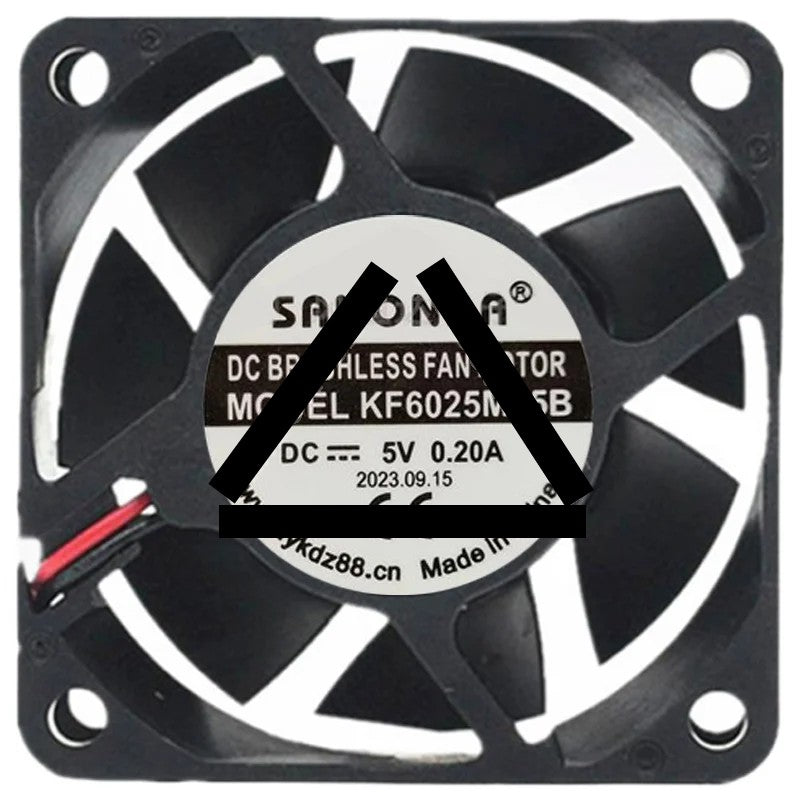 SANONDA KF6025M05B 5V 0.20A 2 Wires Axial Cooling Fan