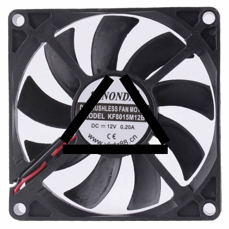 SANONDA KF8015M12B DC 12V 0.20A 2 Wires Brushless Axial Cooling Fan