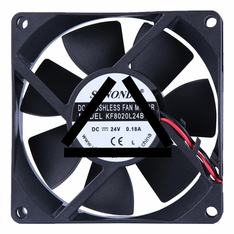SANONDA KF8020L24B DC 24V 0.18A 2 Wires Brushless Axial Cooling Fan