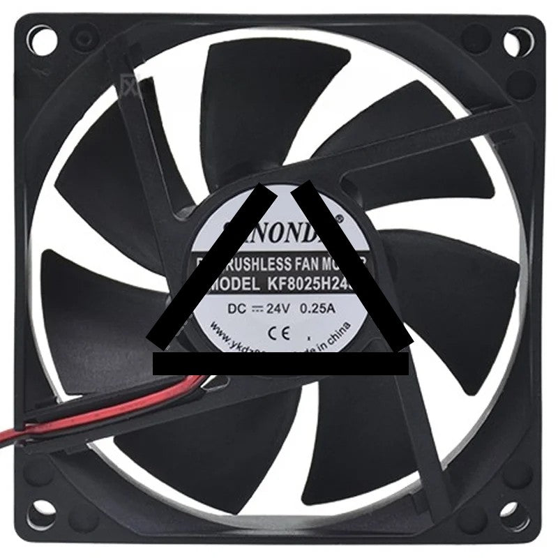 SANONDA KF8025H24S 24V 0.25A 2 Wires Axial Cooling Fan