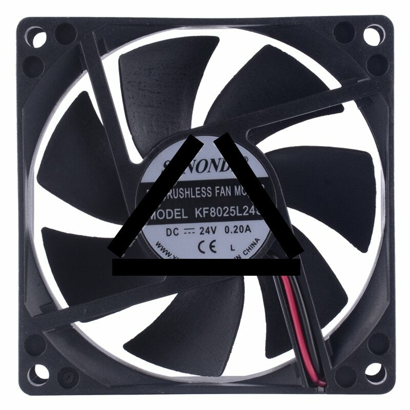 SANONDA KF8025L24S DC 24V 0.20A 2 Wires Brushless Axial Cooling Fan