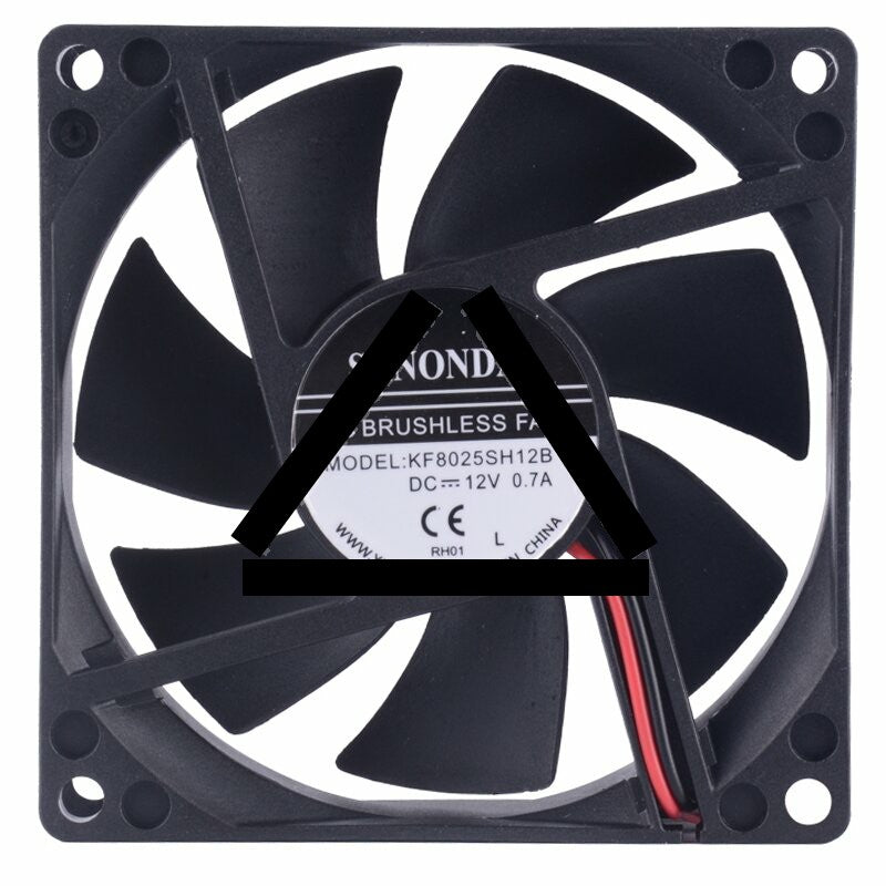 SANONDA KF8025SH12B DC 12V 0.7A 2 Wires Brushless Axial Cooling Fan