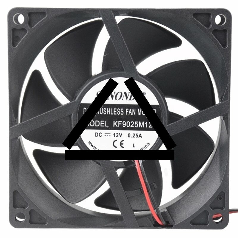 SANONDA KF9025M12B DC 12V 0.25A 2 Wires Brushless Axial Cooling Fan