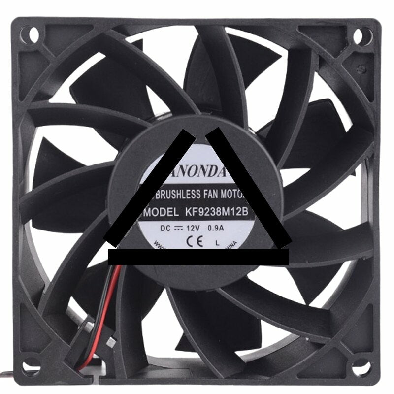 SANONDA KF9238M12B DC 12V 0.9A 2 Wires Brushless Axial Cooling Fan