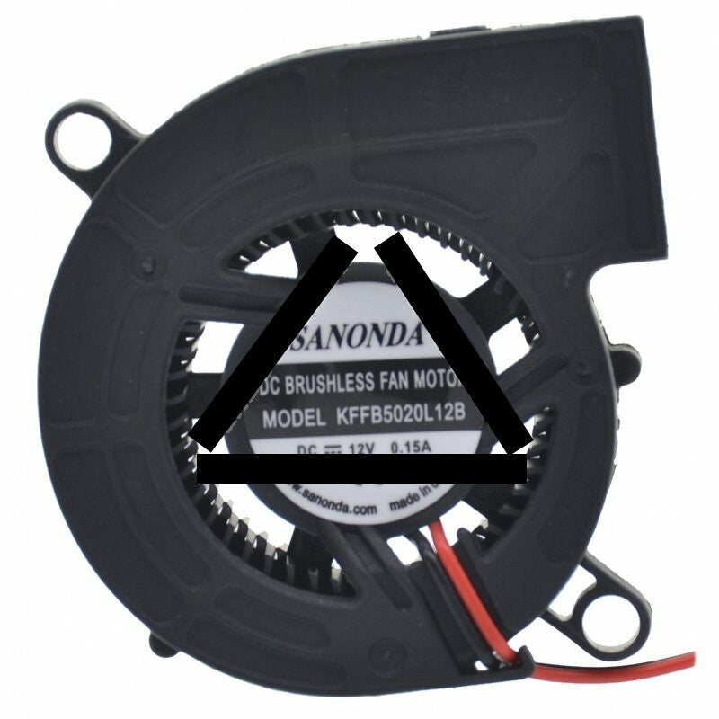 SANONDA KFFB5020L12B DC 12V 0.15A 2 Wires Brushless Blower Cooling Fan