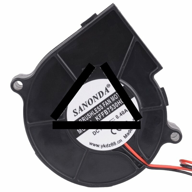 SANONDA KFFB7530H07B DC 7.2V 0.40A 2 Wires Brushless Blower Cooling Fan